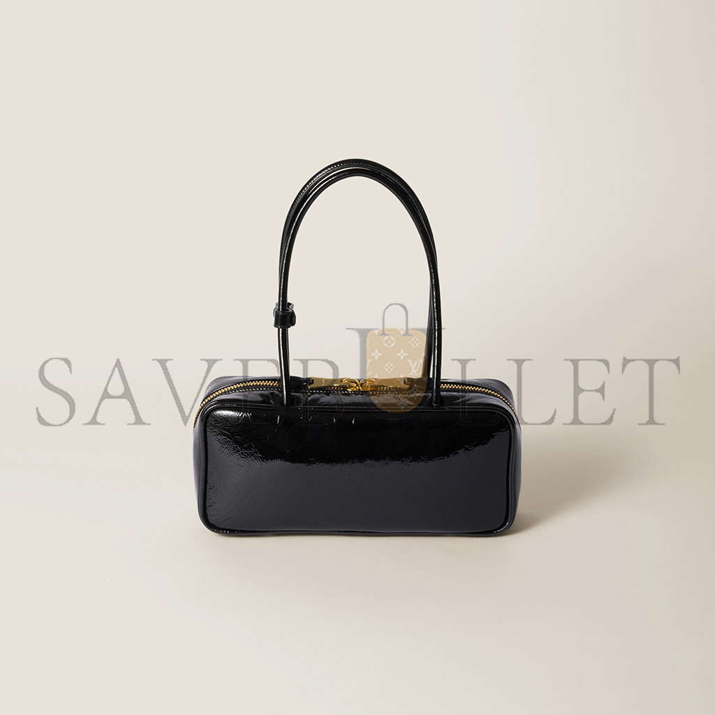 MIU MIU BEAU NAPLAK PATENT LEATHER BAG 5BB173 (27*12*8cm)